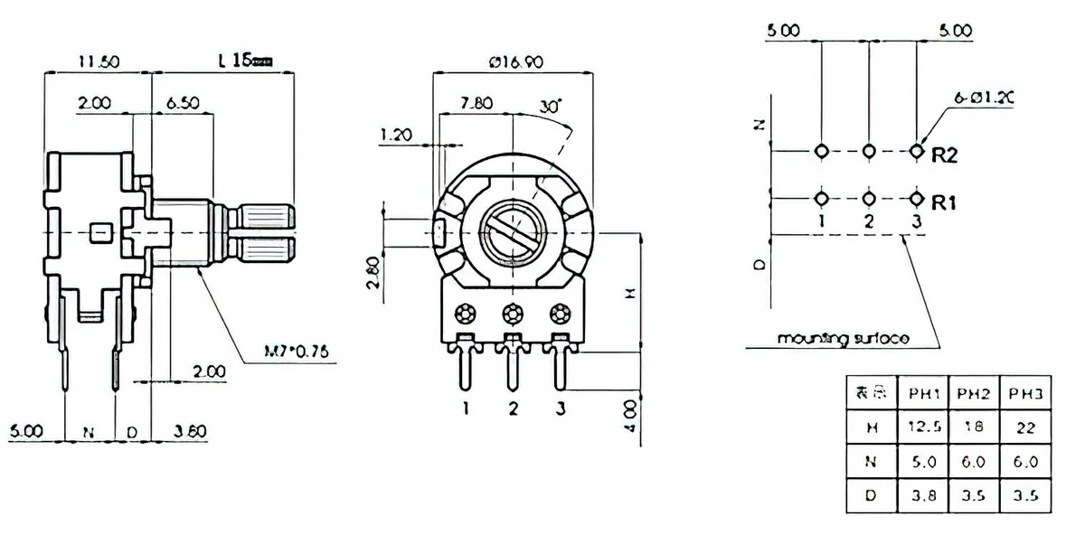 B10K-POT component photo