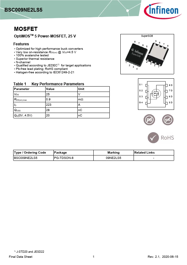 BSC009NE2LS5 component photo