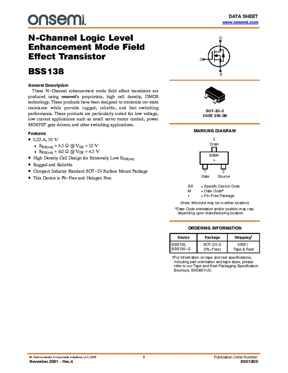 BSS138 component photo