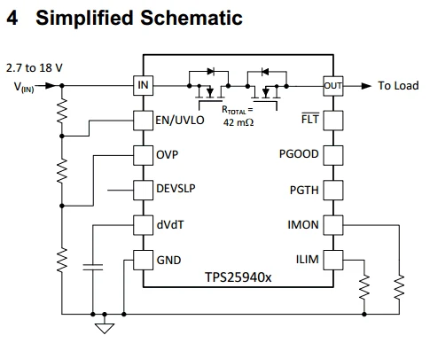 TPS25940LRSAR component photo